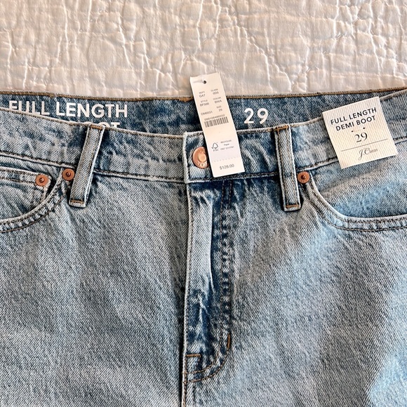 NWT J. Crew Full-length Demi-boot Jean in Light Indigo Wash - Picture 6 of 8